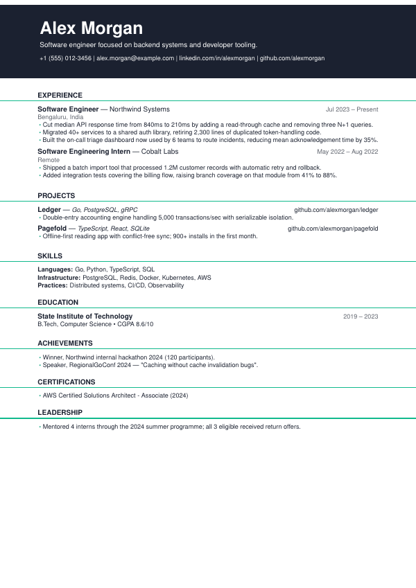 Banner resume template